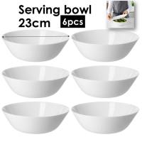 ikea basics white Dinnerware Set Plates Bowls Service for 6 made of tempered glassdishwasher- and microwave-safe.