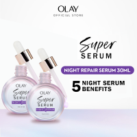 OLAY SUPER SERUM NIGHT REPAIR Anti Aging & Brightening 30ml Skincare with Niacinamide Peptide Glycerin Lactic Acid and Salicylic Acid