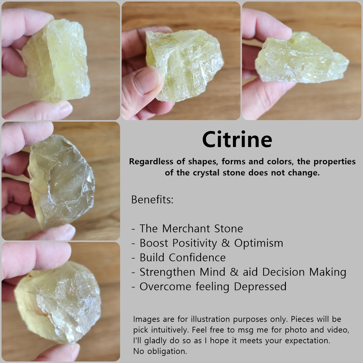 Citrine Raw Crystal Stone | Success | Wealth | Positivity | The Merchant Stone