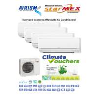 MITSUBISHI ELECTRIC STARMEX SYSTEM 4 R32 INVERTER AIRCON (5 TICKS) CLIMATE VOUCHER & EEG GRANT - SUPPLY AIRCON ONLY