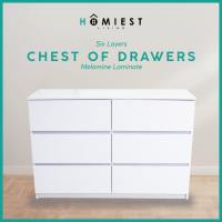 (Free Installation) Nela 3/4/6 Chest of Drawers Storage Organiser Lowboy in White