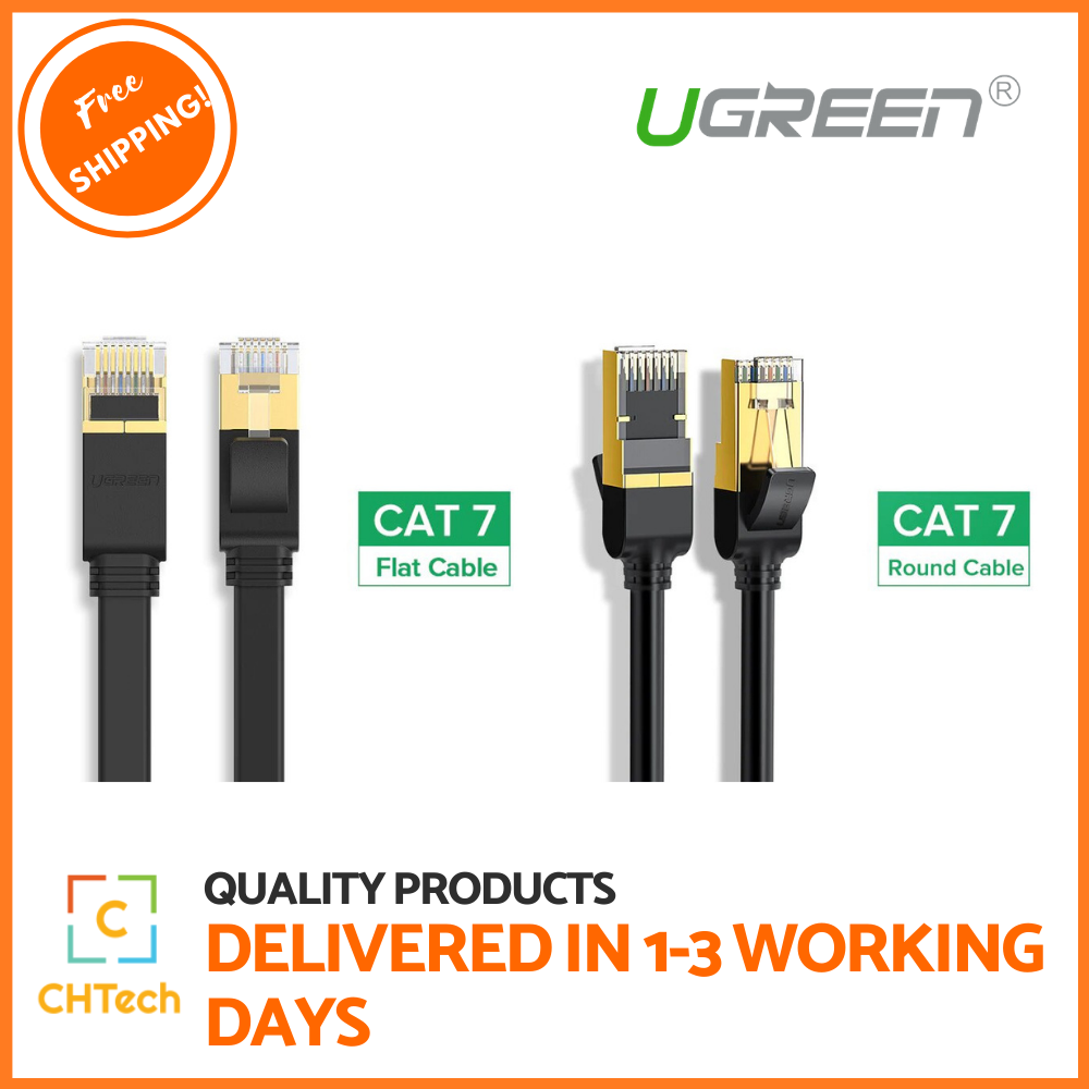 Ugreen Flat Ethernet Cable Cat6/Cat7 1 Fast local delivery Quality product