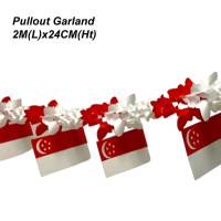 Partyforte NDP National Day Singapore Flag Pullout Garland 2mx14cmx24cm [LOCAL SELLER! FAST DELIVERY!]