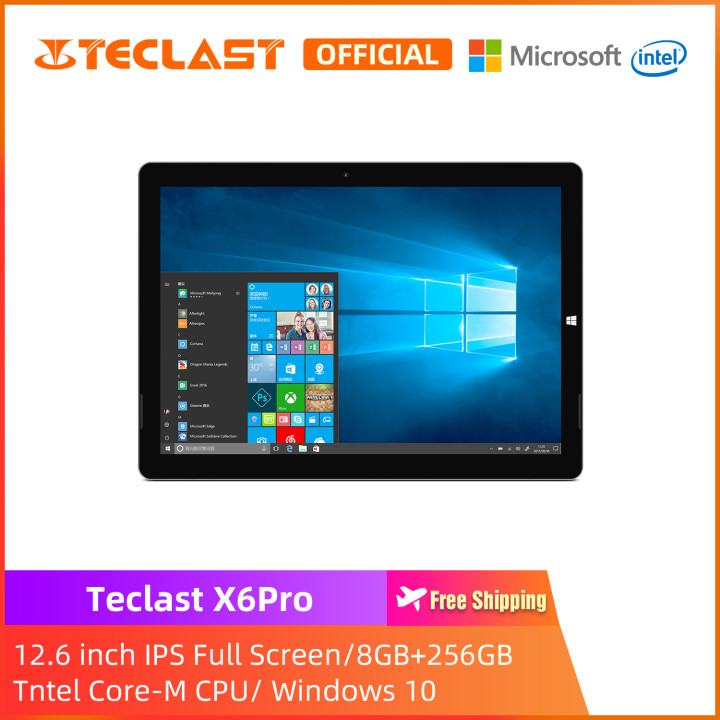 【Teclast Official】X6 Pro 2 in 1 Tablet PC with Docking Keyboard/Windows 10/12.6 inch IPS Full Lamination/2880*1920 2.5K Screen/ 8GB +256GB SSD/Dual Band WiFi