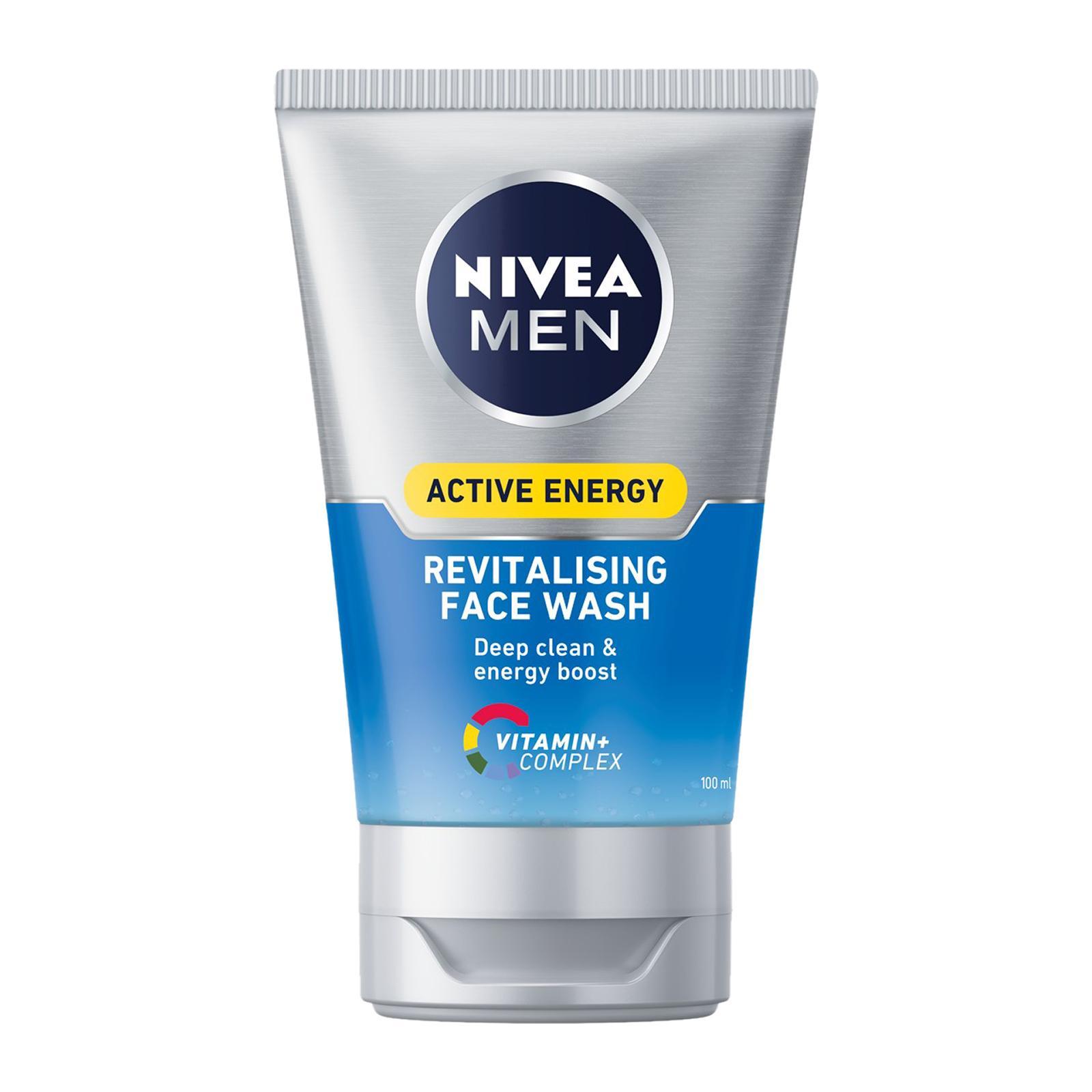 nivea men active energy face wash