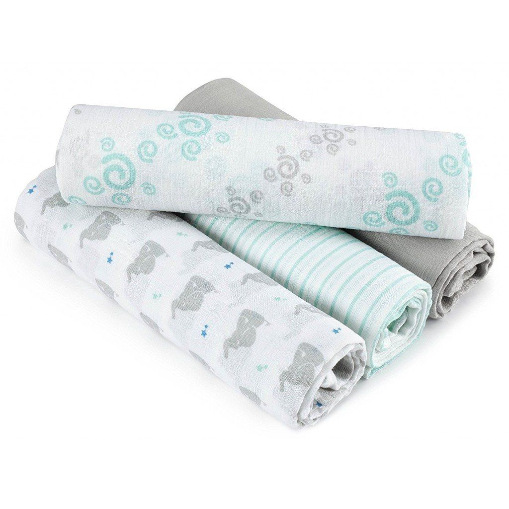 Aden Anais Essentials Muslin Cotton Swaddle (44 x 44 in) 4pk (32 Designs)