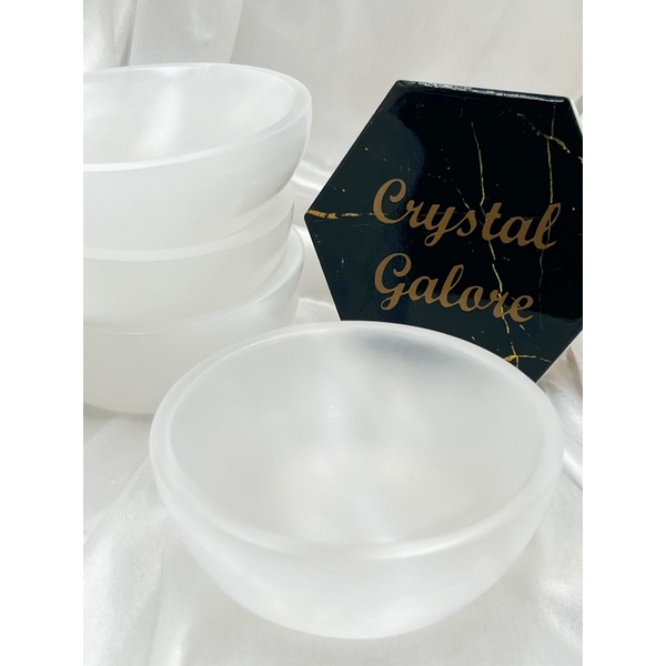 |SG| Natural Selenite Bowl / Plate / Cleanse and Recharge Crystals