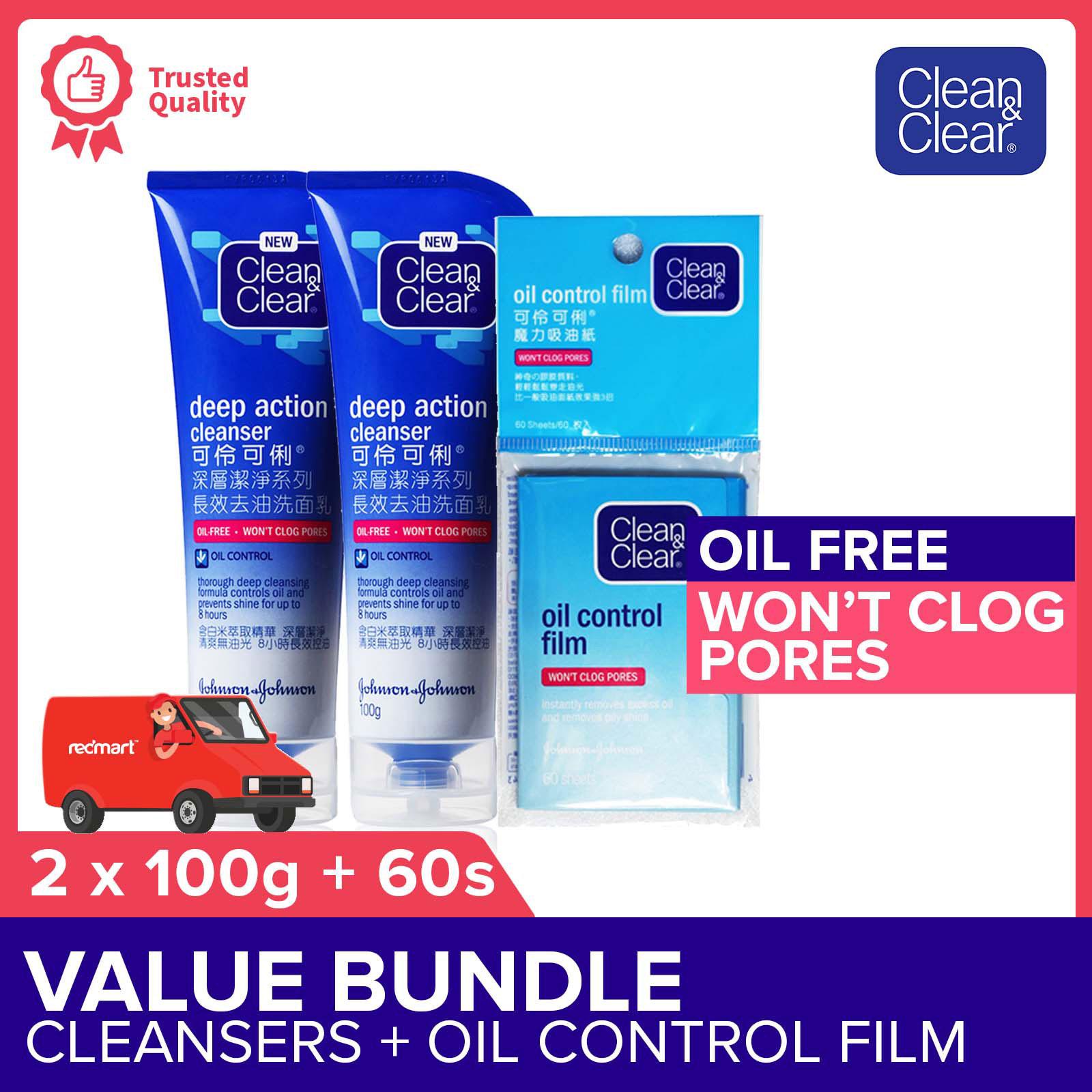 Clean Clear Deep Action Oil Free Cleanser Oil Control Film Lazada Singapore