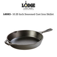 L8SK3 - Lodge Classic Seasoned Cast Iron Skillet (10.25″/26.04cm) Made in Tennessee USA