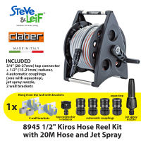 Claber 1/2″ Kiros Hose Reel Kit with 20M Hose and Jet Spray 8945