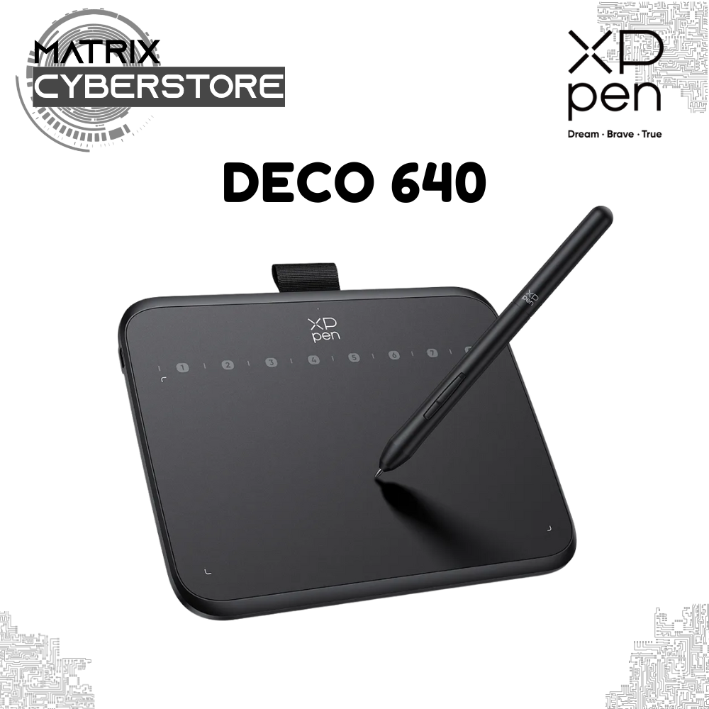 XP-PEN Deco 640 Portable Drawing Tablet | 16K Pen Pressure 8 shortcut keys Best for OSU! Games Battery-Free Stylus
