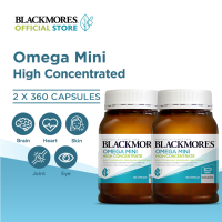 [Bundle of 2] Blackmores Omega Mini High Concentrated (360s)/(60s) | Support HeartSkinEye and Brain Health