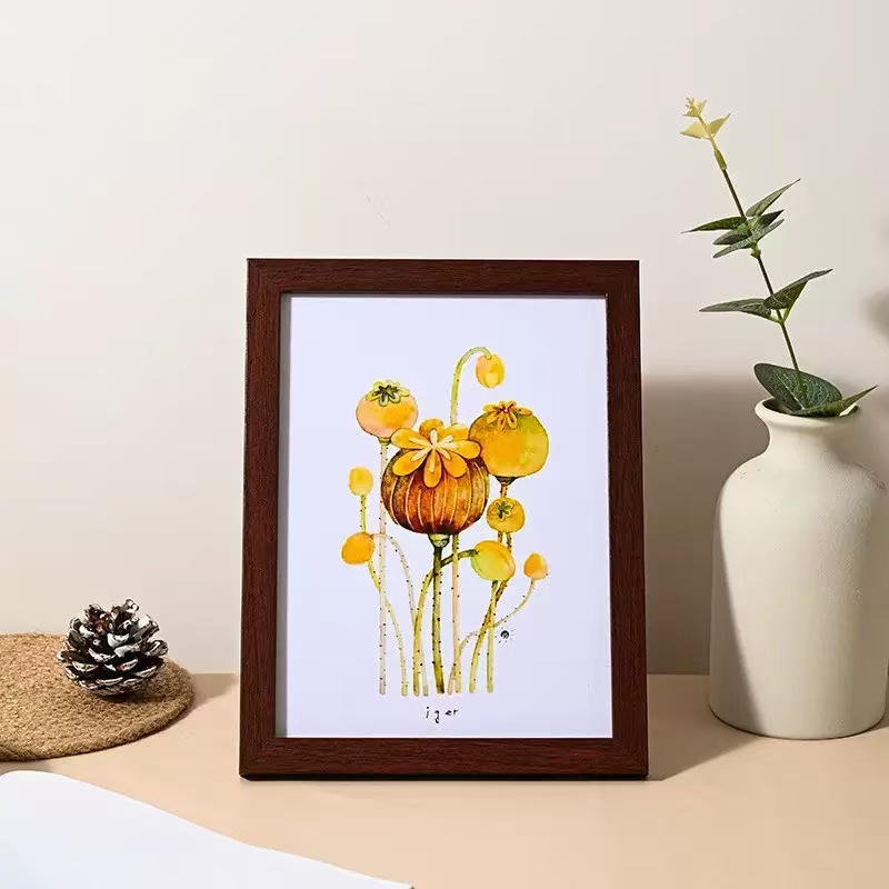 SG Stock [Super Offer] Wooden Photo Frame Picture Frame 4R 5R 6R 8R A4 Frame Table Wall Display Photo Frame for Home Office Art Display Christmas Gift Teachers Day Gift