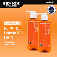 MISE en SCÈNE [Bundle of 2] Perfect Serum Original Shampoo 530ml - Damaged Hair Rescue Nourishing Glossy Hair