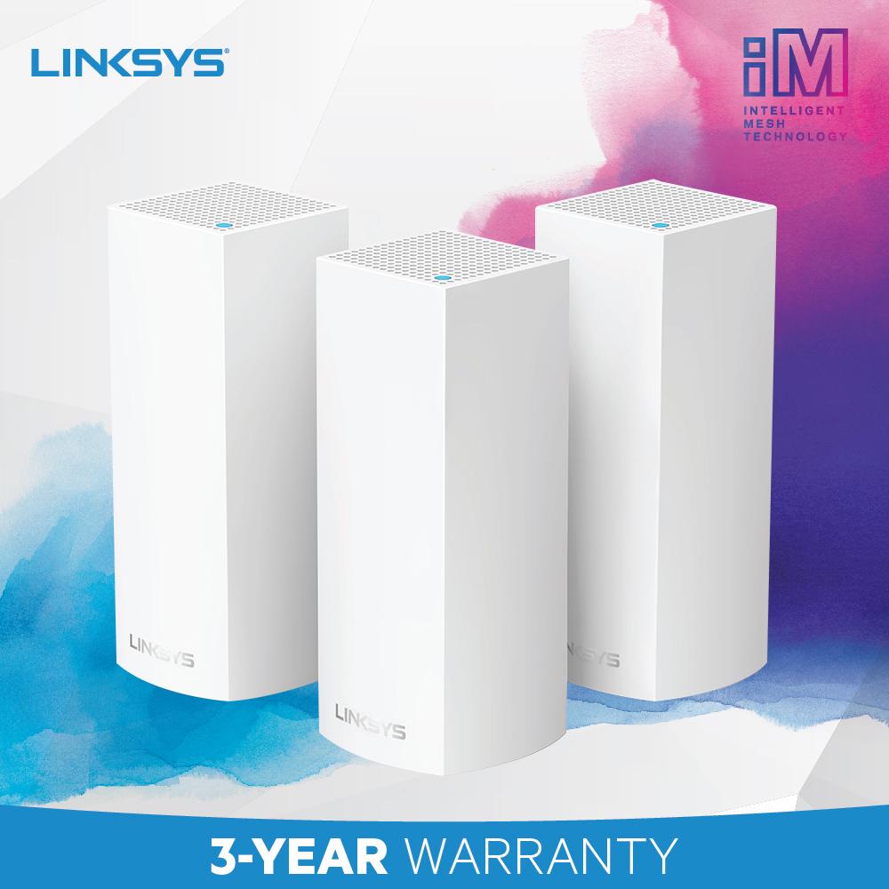 Linksys VELOP WHW0303-AH Mesh Wi-Fi System (3-Pack) Dynamic Tri-Band AC6600