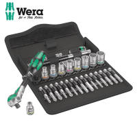 Wera 8100 SA 6 Zyklop Speed Ratchet Set 1/4″ Drive Metric 28pc Professional Tool Kit 05004016001 - Swivel Head 5° Return Angle