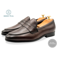 ARDEN TEAL Olavarria Walnut Blake Stitch Penny Loafer