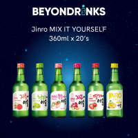 Jinro Flavoured Fruit Soju | 360ml x 1s | PICK AND CHOOSE | Minimum 20 Bottles | Green Grape Peach Lemon Strawberry Plum Grapefruit | JINRO ONLY #1 Soju in KOREA!