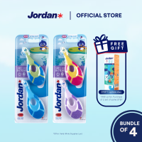 Jordan | Step 1-3 Baby and Kids Toothbrush (Twin Pack) | Age 0-9 Years | Bundle of 4