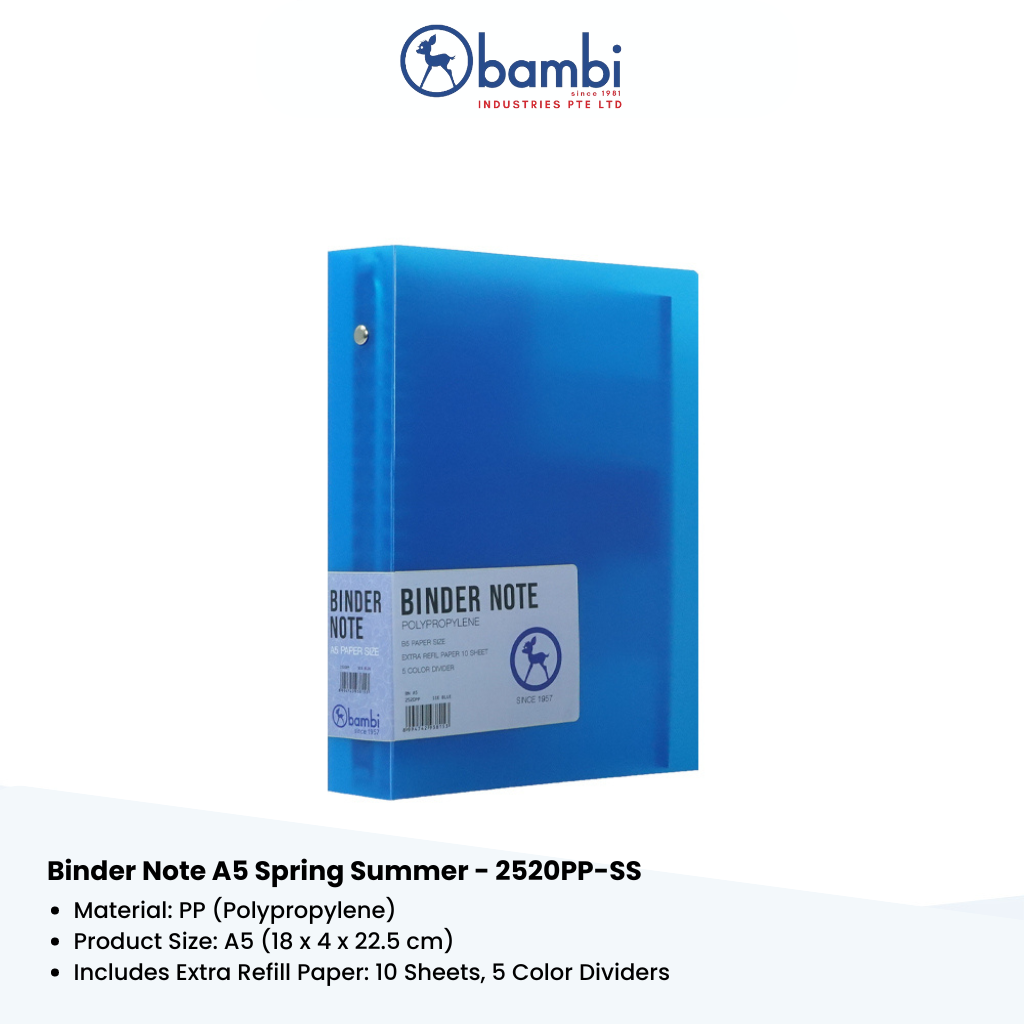 Bambi Binder Note A5 Spring Summer – 2520PP-SS