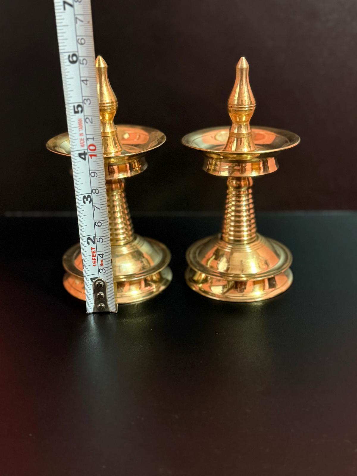 TRADITIONAL BRASS POOJA KERALA KUTHUVILAKKU (SET OF 2)