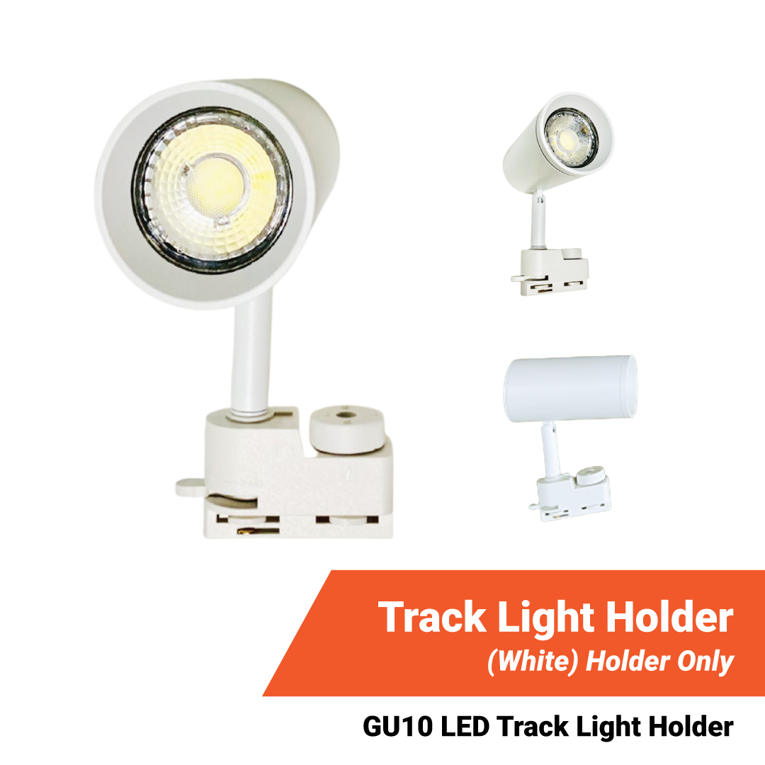 GU10 LED Track Light Holder for LED Track Spotlight Rail Light Track (Without bulb)