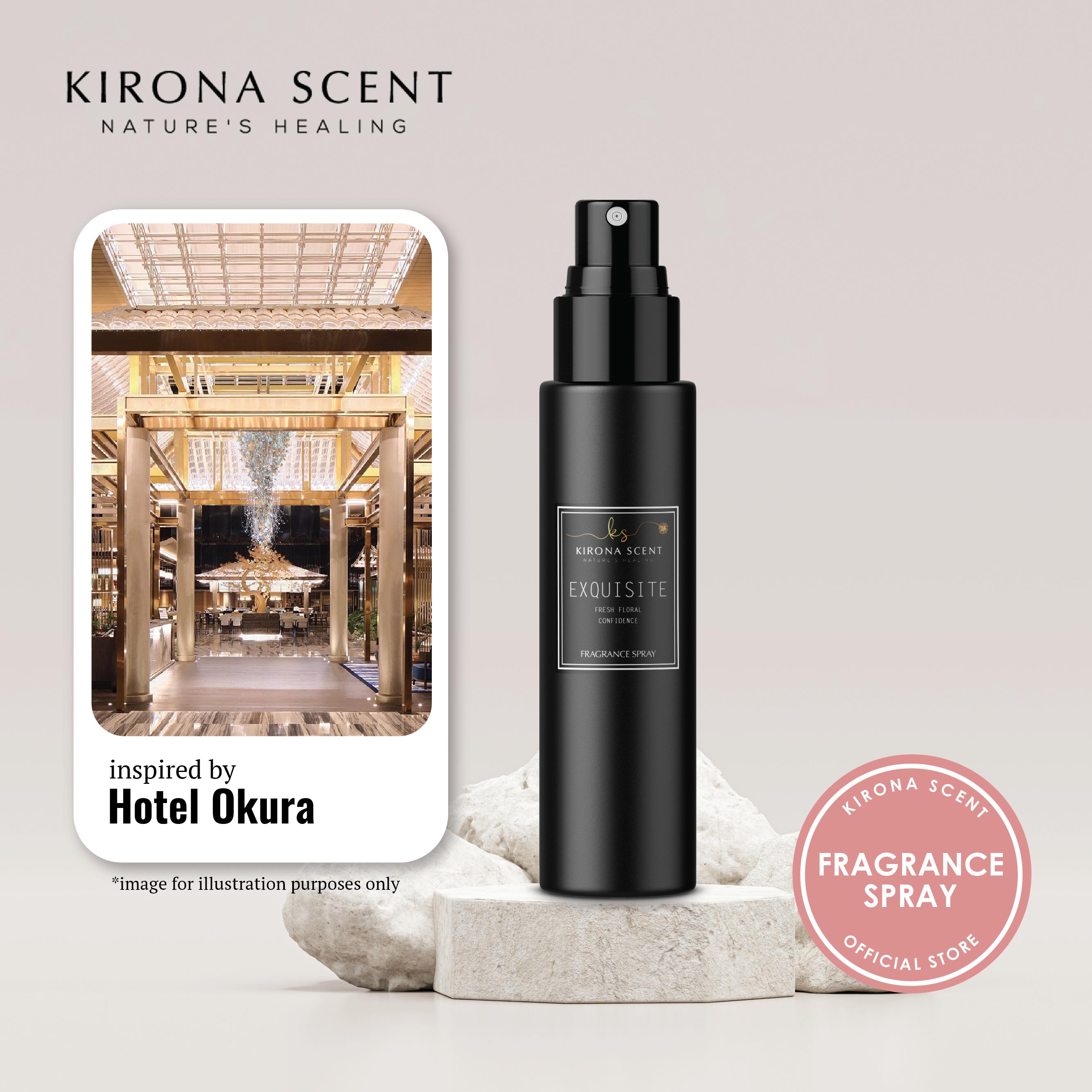 [KIRONA SCENT] Jewel Changi Inspired Fragrance Spray 100ml | Pillow Mist Room Linen & Fabric Spray | Luxurious Hotel & Mall Scents