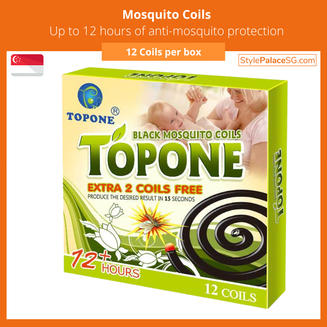 Less Smoky Mosquito Coils (12 coil per box) by Topone 12 hours protection