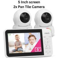 VTech Video Baby Monitor with 19Hour Battery Life 1000ft Long Range Auto Night Vision 2.8” Screen 2Way Audio Talk Temperature Sensor Power Saving Mode and Lullabies White