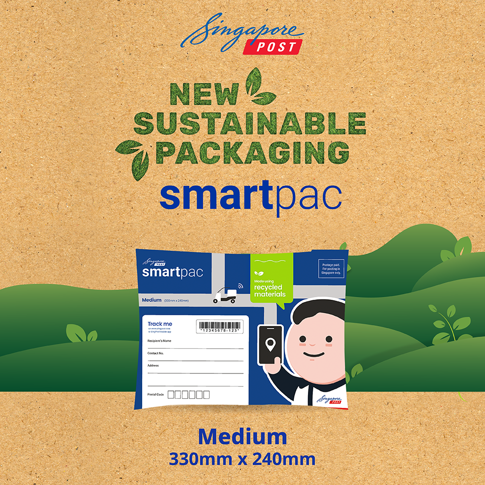 SingPost SmartPac - Postage-Paid Eco-Friendly Mailers (Small / Medium / Box)