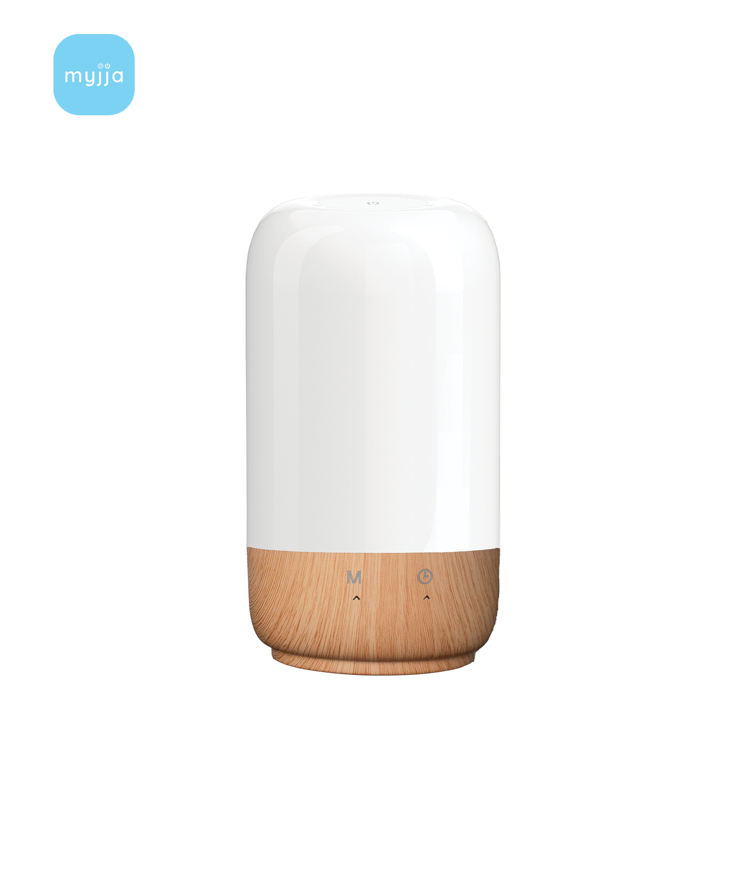 LUNA Smart Lamp (Wood / White / Silver) | Bedside Gradient Gentle Ambient Table Touch Light With Adjustable Brightness Changeable Colours Timer for Home/Bedroom/Office/Hallways Etc