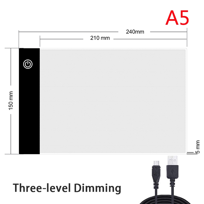 🔥HOT🔥 A3/A4/A5 LED Light Box Tracer Portable Drawing Tablet Animation Tracing Board Sketching Painting 5D DIY Diamond Artists A3 Size Acrylic 5V for Art Artcraft Copy