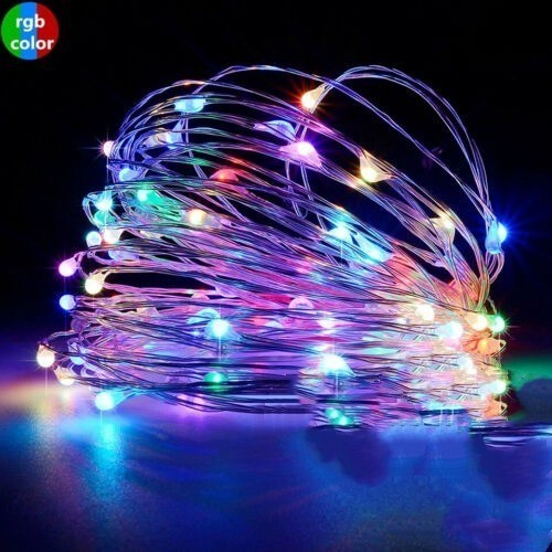 5M 10M LED Hari raya Decoration String Lights Waterproof Fairy Lights AA Battery Powered Holiday Lighting for Christmas Tree Wedding Party Room Decoration Lights