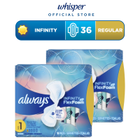 [Bundle of 2]  Always Infinity Sanitary Pads 24cm Regular Flow with Flexi Wings 18s