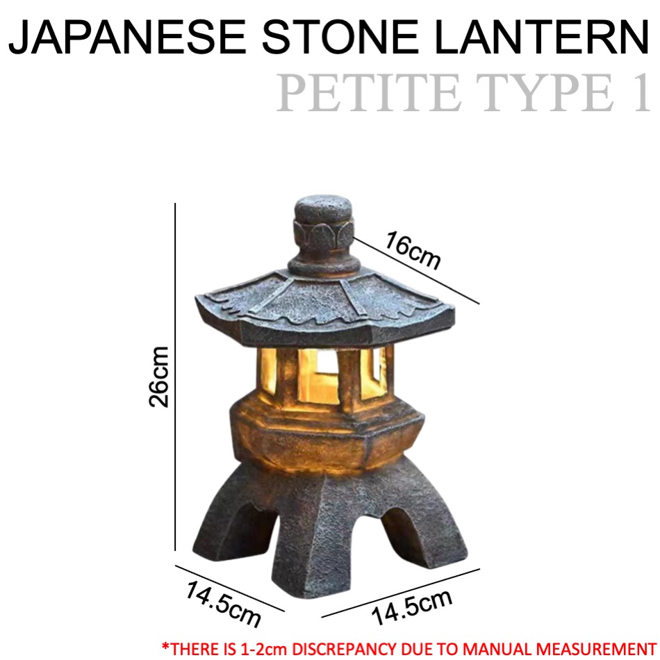Stone Lantern Pagoda Garden Light Solar Light Outdoor HDB Entrance Decorative Light Decoration Fusion Style Japanese Style