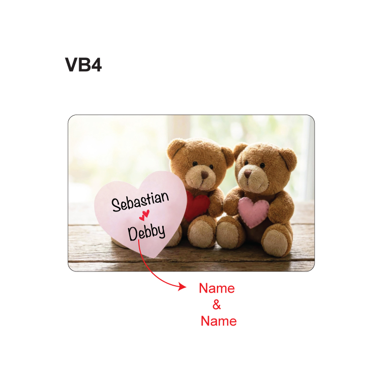 Personalised EZ-Link Card | Cute Teddy Bear Design | Couple Gift SG