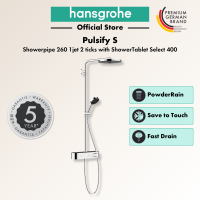 hansgrohe Pulsify S - shower system with ShowerTablet Select 400 overhead shower (260mm) hand shower (3 spray modes)