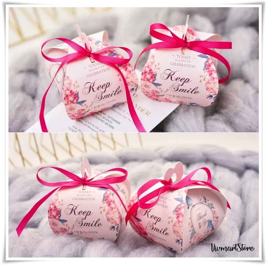 Wedding Gift Box 50 Pcs Wedding Favor Box Wedding Giveaways Wedding Gift Boxes Thank You Guest Box Wedding Door Gift Engagement Gift Wedding Dinner Table Gift by SG local seller
