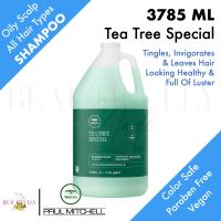 Paul Mitchell Tea Tree Special Shampoo 3785ml / 1 Gallon - Purifying Invigorating Cool Mint Gentle Daily Cleanser Clarifying Deep Cleansing Remove Oil Sebum Dandruff Scalp Care Rebalancing Balancing 100% Genuine