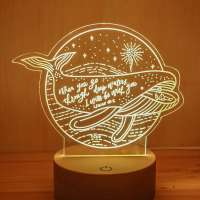 Bible Verse  When You Go Through Deep Waters I Will Be With You Isaiah 43:2  Night Light