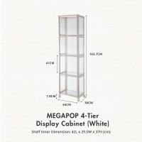 [HOUZE] MEGAPOP Acrylic Display Cabinet With Wheels & LED Lights [2 | 3 | 4 Tiers]