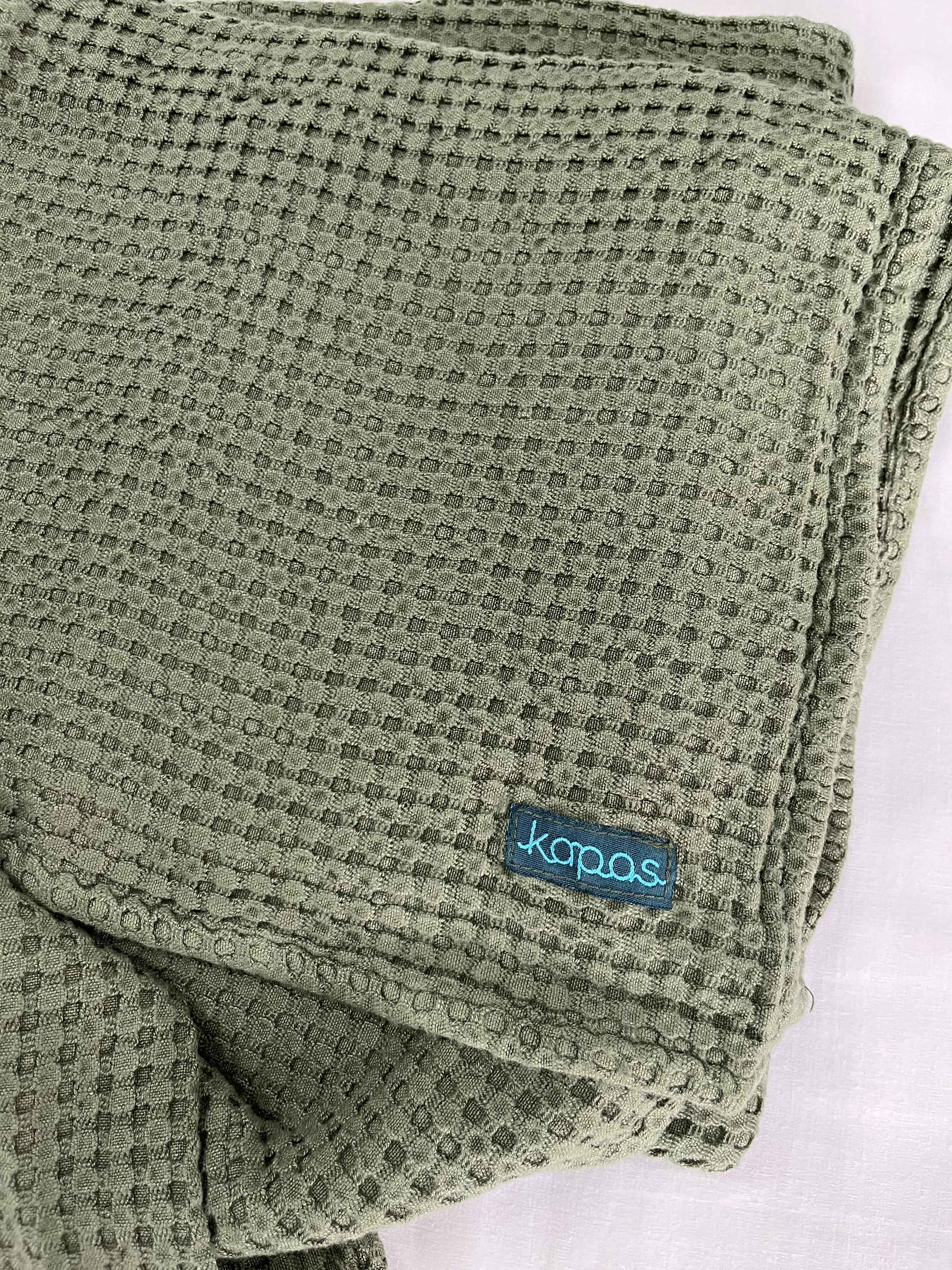 KAPAS LIVING | Bamboo Waffle Blanket | 100% Bamboo | Cooling & Breathable