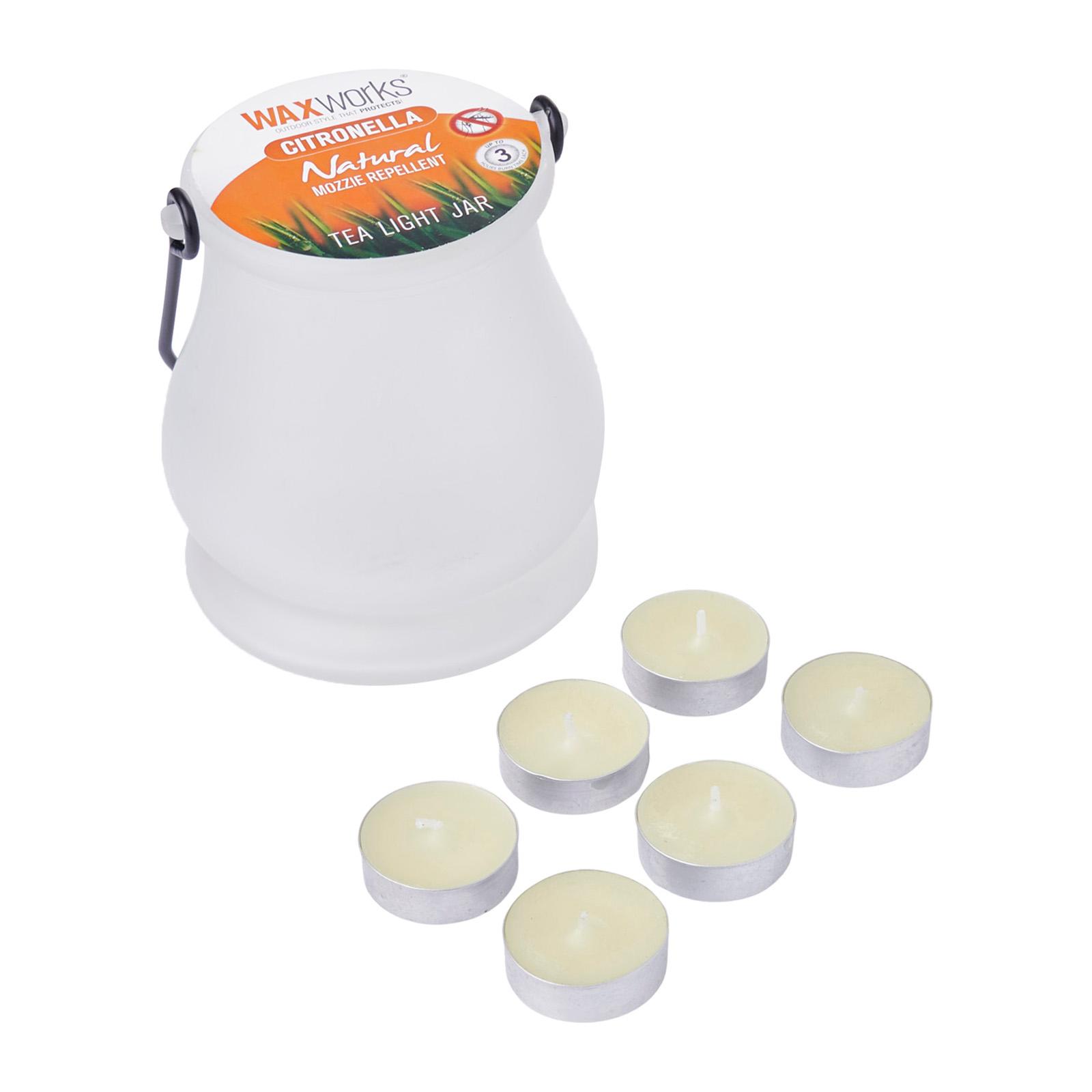 WAXWORKS Tea Light Jar Candles White