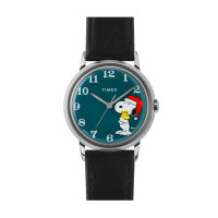 Timex Marlin® Hand-Wound x Snoopy Holiday 34mm Leather Strap Watch (TW2V63200)