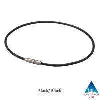 Phiten RAKUWA NECKLACE MG BLT (AquaTitanium X50)  - Improves blood flow and enhances performance  Helps relax the body and alleviates shoulder and neck pain