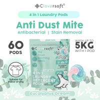 [Single Scent Bundles] Cloversoft 4 in 1 Anti Dust Mite Laundry Capsules - 60P