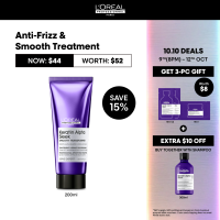 [10.10 EXCLUSIVE FROM 9TH OCT 8PM] LOreal Professionnel Serie Expert Keratin Alpha Sleek Smooth Transformer Professional Smoothing Treatment 200ml