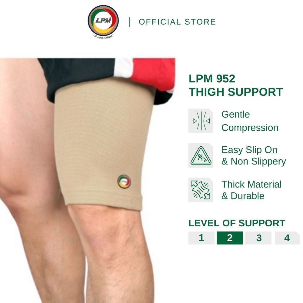 LPM Thigh Support 952 Leg Support High Medical Thigh Guard Thread Count Non  Slip 4 Way Thigh Compression Thigh Sleeve