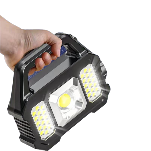 【SG Stock】 Solar Work Light Portable Camping Light Handheld Emergency Lamp Floodlight Flashlight Spotlight SOS Warning Light Outdoor Waterproof Light USB Rechargeable Mobile Power Lamp for Camping Outdoor Working