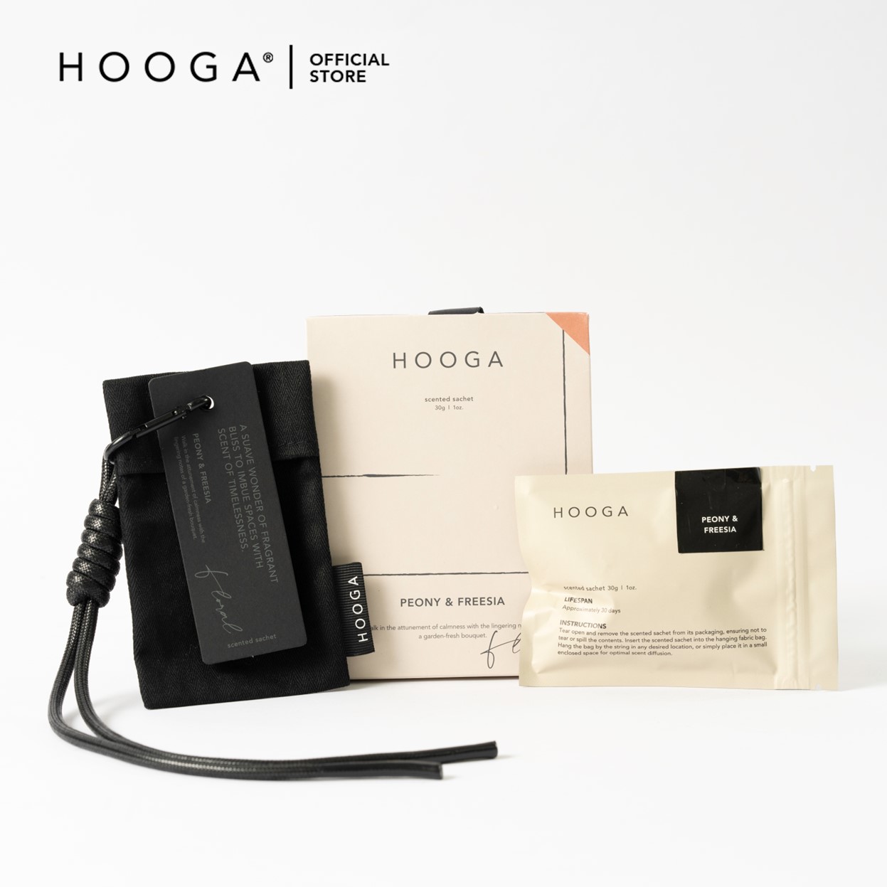Hooga Black Series Scented Sachet Air Freshener 30g | Car Diffuser | Car Fragrance | Wardrobe Freshener